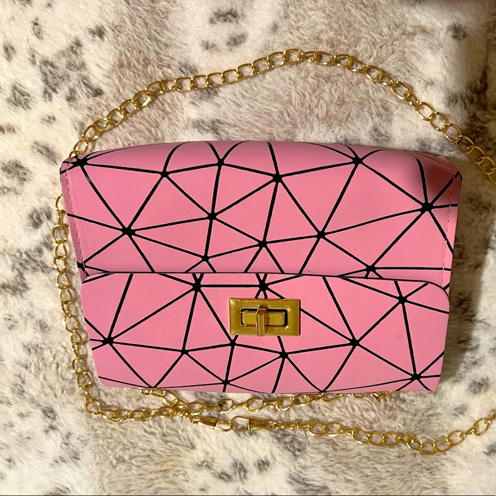SHEIN pink and black purse